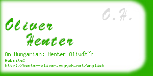 oliver henter business card